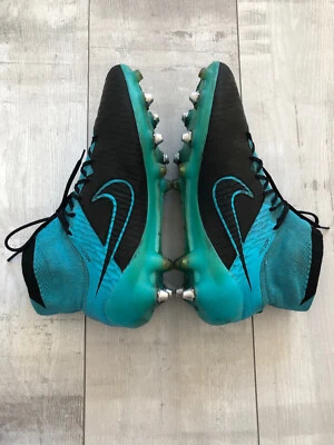 Nike Magista Obra Leather Black Blue Football Soccer Cleats ACC US10 UK9 EUR44 - Image 1 of 4
