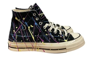 Converse Chuck 79 Hi Paint Splatter Mens Sz 8.5 Casual Shoe Black White Sneaker - Picture 1 of 8