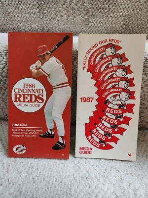 MLB Cincinnai Reds Media Guides Lote de 2 - 1986 y 1987! Pete Rose! Usado Foto 1 de 4