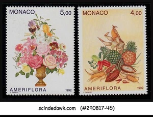 MONACO - 1992 AMERIFLORA HORTICULTURAL SHOW/FRUITS  2V SG-2086-87 CV- 6.15 GBP - Picture 1 of 1