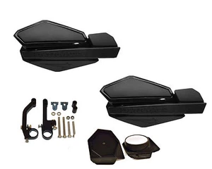 PowerMadd Star Series Handguard Guards KIT Black Black Snow Mobile Snowmobile - Picture 1 of 1