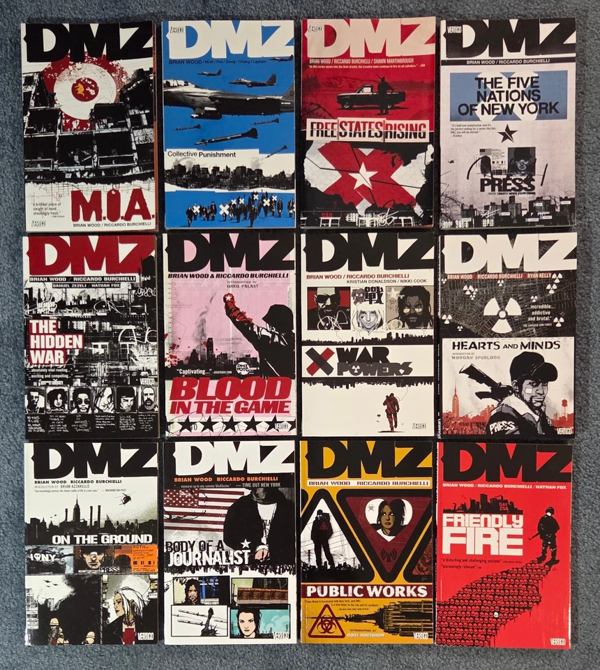 DMZ (2005-2012) TPB Vol 1-12 Juego Completo DC Vertigo Brian Wood - Casi Nuevo- a Casi Nuevo Foto 1 de 1