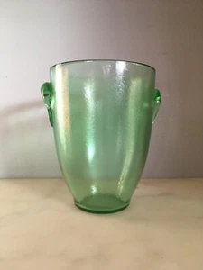 Cubo de hielo vintage 2000 hecho a mano 8""H x 7""D verde mar Italia - Imagen 1 de 6