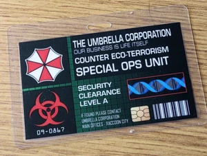 Resident Evil ID Badge-Umbrella Corporation Special Ops Unit costume cosplay - Picture 1 of 2