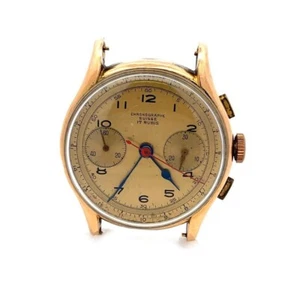 Chronographe Suisse Men's Watch 35mm 18k Rose Gold 17Rubies - Picture 1 of 5
