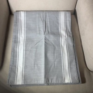 New Threshold Table Runner Gray White Stripe 100% Cotton 14x72” Farmhouse - Picture 1 of 9