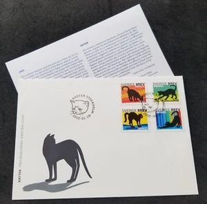 *FREE SHIP Sweden Cats 2010 Pet Animal Fauna (FDC) - Picture 1 of 5
