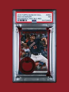 2019 Topps Museum Coll - Materiale significativo Max Scherzer #MMR-MSC - Rosso /10 - Foto 1 di 2