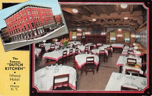 VINTAGE ITHACA NY VINTAGE HOLLÄNDISCHE KÜCHE IM ITHACA HOTEL LEINEN POSTKARTE 042524 T - Bild 1 von 2