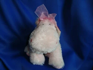 Russ Darly the Pink Hippo 8" tall Plush & Beans W/Tags - Imagen 1 de 9