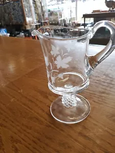 Ripley EAPG Pavonia Pineapple Oak Leaf Etched Creamer. - Picture 1 of 8