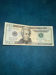 2013 $20 Dollar Bill RARE Serial Number Four 7s - Bild 1 von 2