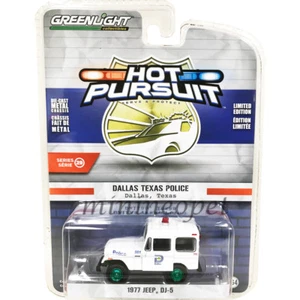 GREENLIGHT 42860 B 1977 JEEP DJ-5 DALLAS TEXAS POLICE CAR 1/64 WHITE Chase - Picture 1 of 1