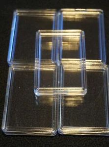 5 X AIRTIGHT ACRYLIC CAPSULE SILVER GOLD BULLION BAR CASE 46X30X3 mm - Picture 1 of 6
