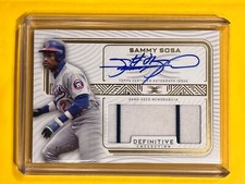 SAMMY SOSA 2023 Topps Definitive Jersey Relic Patch AUTO Card # 40/50 CUBS
