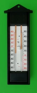 Min-Max-Thermometer analoges Gartenthermometer für Außen wetterfest - Bild 1 von 1