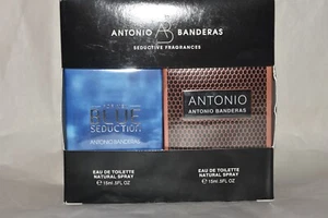 2pc Set Antonio Banderas Spirit Blue Seduction + antonio eau de toilette spray - Picture 1 of 3