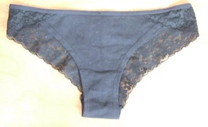 La Senza size 8 lace trim bikini knickers panties briefs Black - Picture 1 of 5