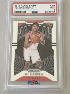 2019 Panini Prizm Rui Hachimura Rookie Card RC #255 PSA 9 Gem Mint - Imagen 1 de 3