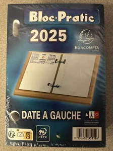 Exacompta Poche Calendrier Bloc-pratic 2025, 1 Bloc Éphémérides Date à Gauche - Afbeelding 1 van 3