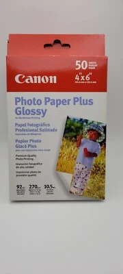 Canon 50 hojas por paquete 4 x 6 pulgadas papel fotográfico brillante lote de 6 paquetes Foto 1 de 4