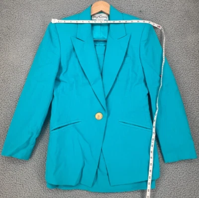 Traje falda vestido azul turquesa para mujer Oleg Cassini talla 6 Foto 1 de 4