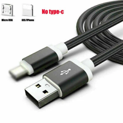 1-3M Useful USB Data Charger Charging Cable fit for iPhone  Micro USB Type-C - Image 1 of 4