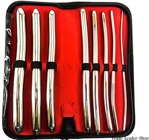 8 Dilator set Uterine Urethral plugs Hegar Gynecology Bougie with pouch Vaginal - Picture 1 of 3