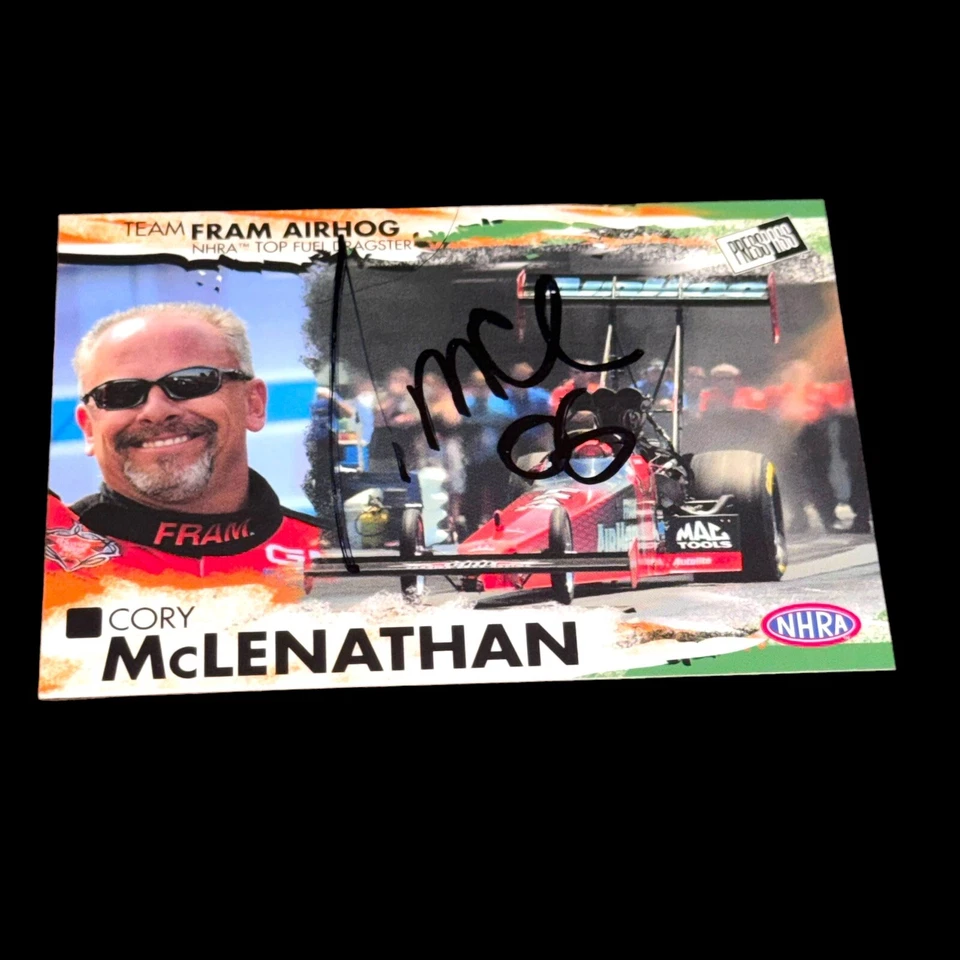 Cory McLenathan 2005 PRESS PASS RACING #8 autographed TOP FUEL NHRA card RARE - Image 1 of 1