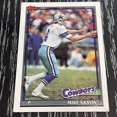 1991 Topps #354 Mike Saxon Dallas Cowboys Football Card - Image 1 of 2