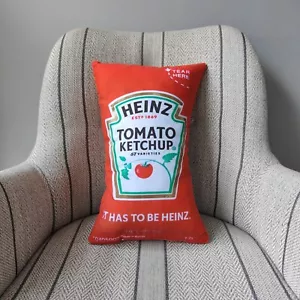 Heinz Tomato Ketchup Pillow,Ornament Toys,Novelty pillow,Food shaped pillow - Picture 1 of 14