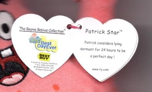 Ty Beanie Baby PATRICK STAR Best Day Ever Best Buy Tag MWMTs Stuffed Animal Toy - Picture 1 of 7