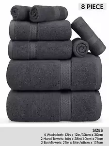 Utopia Towels 8-Piece Luxury Towel Set Includes 2 Bath Towels-Lightning Deals - Picture 1 of 34