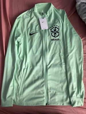 Brazil Strike Nike Dri-Fit Soccer Track Jacket Green Small S DX1950-390 — 第 1/3 张图片