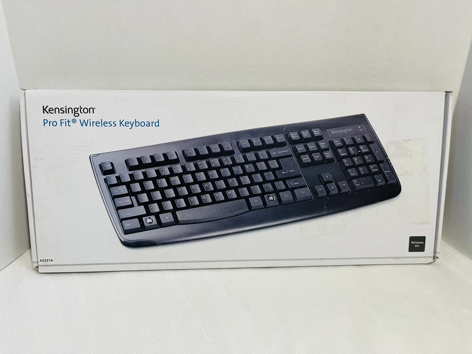 Brand New Kensington Pro Fit Wireless Keyboard Spill-proof 18.4x 8 x 1 1/4 Black - Image 1 of 4