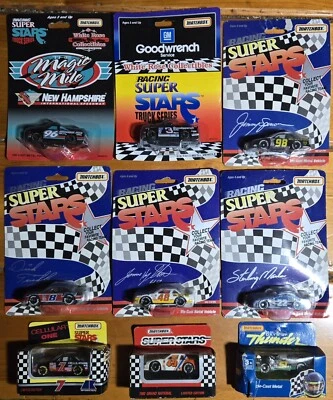 9 MATCHBOX RACING SUPER STARS NASCAR WINSTON CUP RACE CAR 1/64 DIECAST CARS - Image 1 of 4