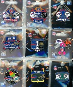 Bills 2012 & 2013 Game Day Pin Choice 9 pins Jets Rams Dolphins Falcons Ravens +