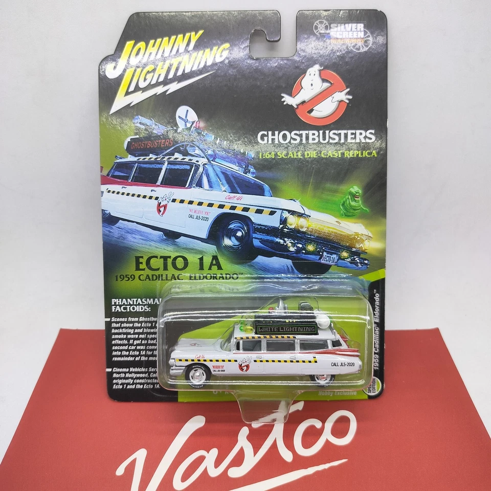 Johnny White Lightning Chase Ghostbusters Ecto 1A 1959 Cadillac Eldorado JLSS004 - Image 1 of 4
