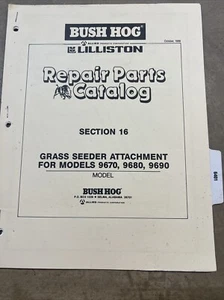 Bush Hog Section 16 & 17 Grass Seeder Attachment Repair Parts Catalog, 1988 - Picture 1 of 7