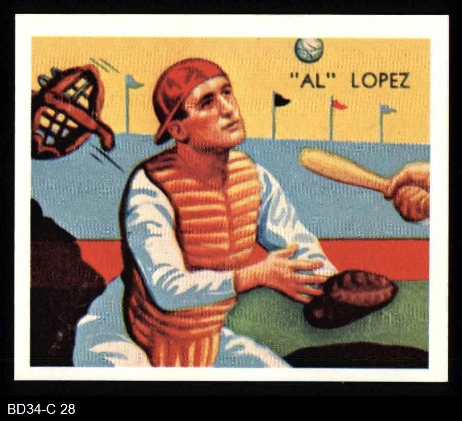 1934 Diamond Stars Reprint #28 Al Lopez Dodgers HOF 8 - NM/MT - Image 1 of 2