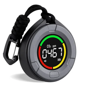 Tragbarer CO2-Detektor Mini Innenmonitor NDIR Sensor Alarm Kalibrierung LCD Zuhause - Bild 1 von 9