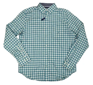 Nautica Classic Fit Plaid Long Sleeve Button Down Men's Shirt M NWT Blue Breton - Picture 1 of 3