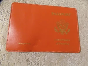 Baekgaard Porta Passaporto Arancione Oro Viola Nuovo con etichette Viaggio - Foto 1 di 2