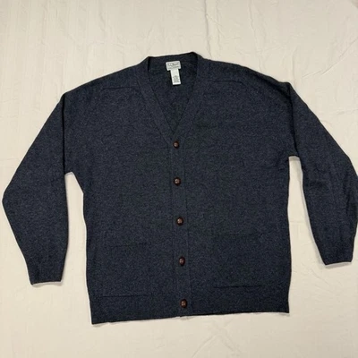 L.L.Bean Men’s 100% Lambswool Sweater LG-TALL  Charcoal Gray Crewneck EUC - Image 1 of 4