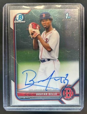 2022 Bowman Brayan Bello Chrome Auto 1st Prospect #CPA-BB Red Sox - Image 1 of 2