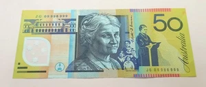 2009 Stevens/Henry 50 Dollars Polymer Note Semisolid Number/7 Digit Radar - Picture 1 of 4