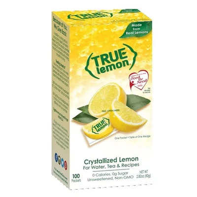 True Lemon Drink Mix, 2,82 OZ, limón, 100 paquetes (paquete de 1)... Foto 1 de 3