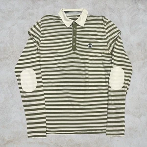 Camisa Polo Sergio Tacchini Verde Blanco Rayas Manga Larga Para Hombre XL De Colección Años 90 - Imagen 1 de 7