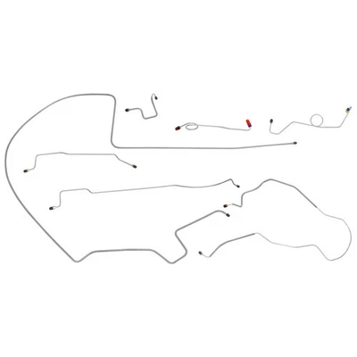 1968-69 Dodge Charger Complete Manual Drum Brake Line Kit Set 8-3/4 Axle OE - Image 1 of 4