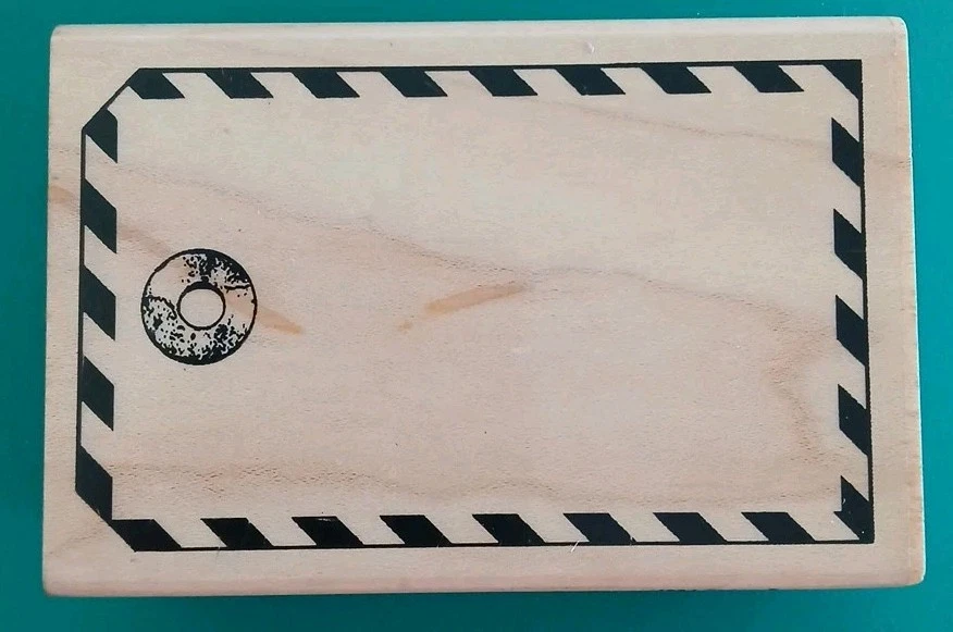 Mounted Rubber Stamp, Tag, Gift Tag, Holiday, Mixed Media, Collage,Background,sm - Image 1 of 4